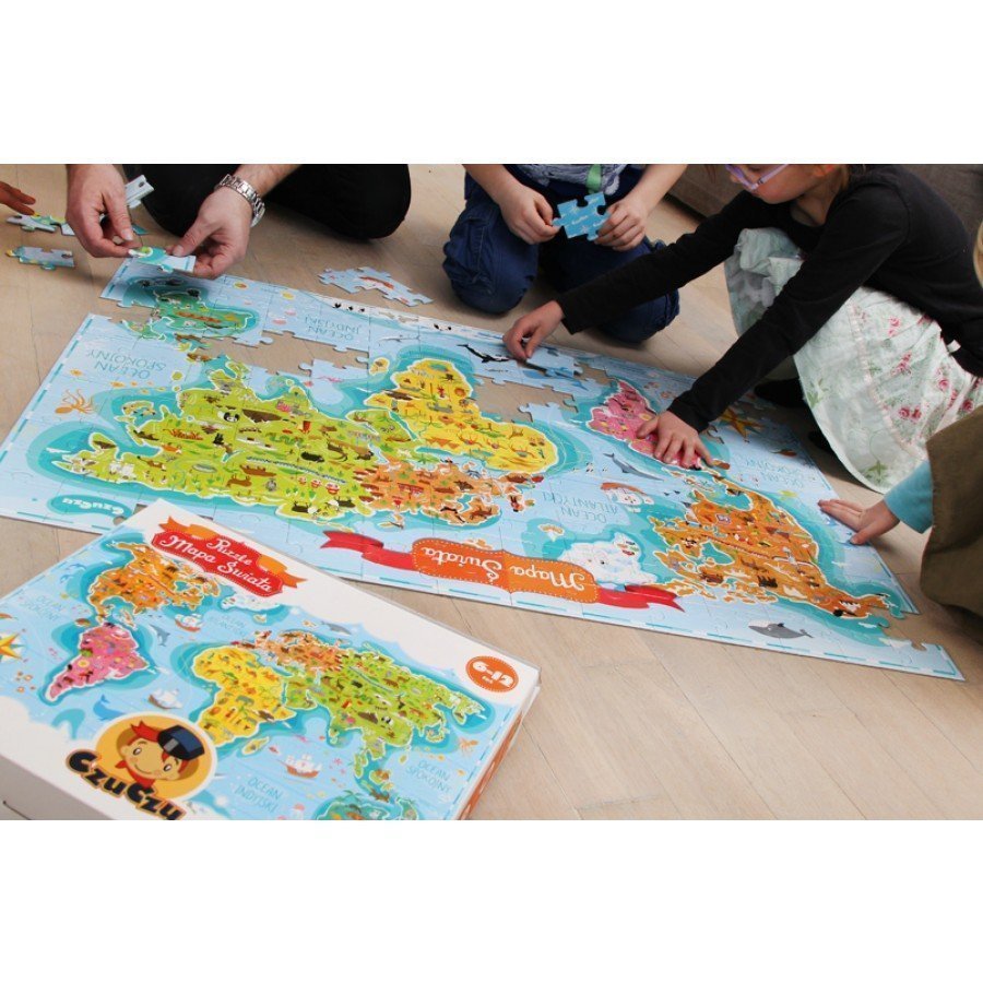 CzuCzu Puzzle Mapa Świata 6-12 lat - Esy Floresy 