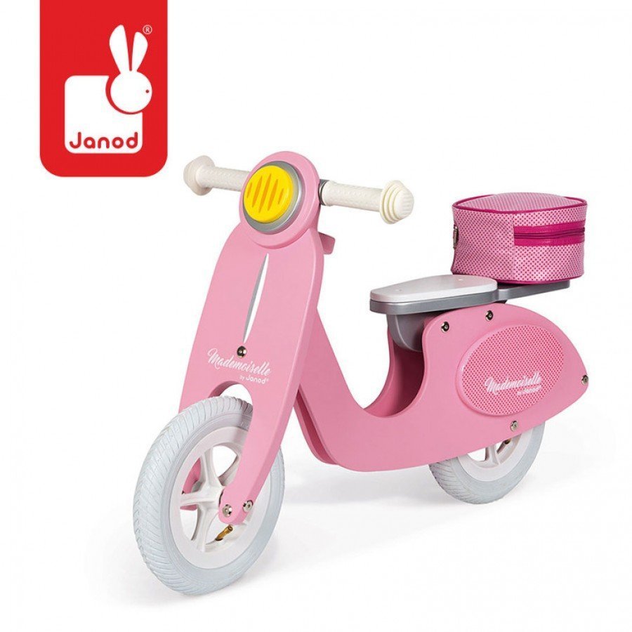 Janod - Rowerek biegowy różowy Scooter Mademoiselle - Esy Floresy 