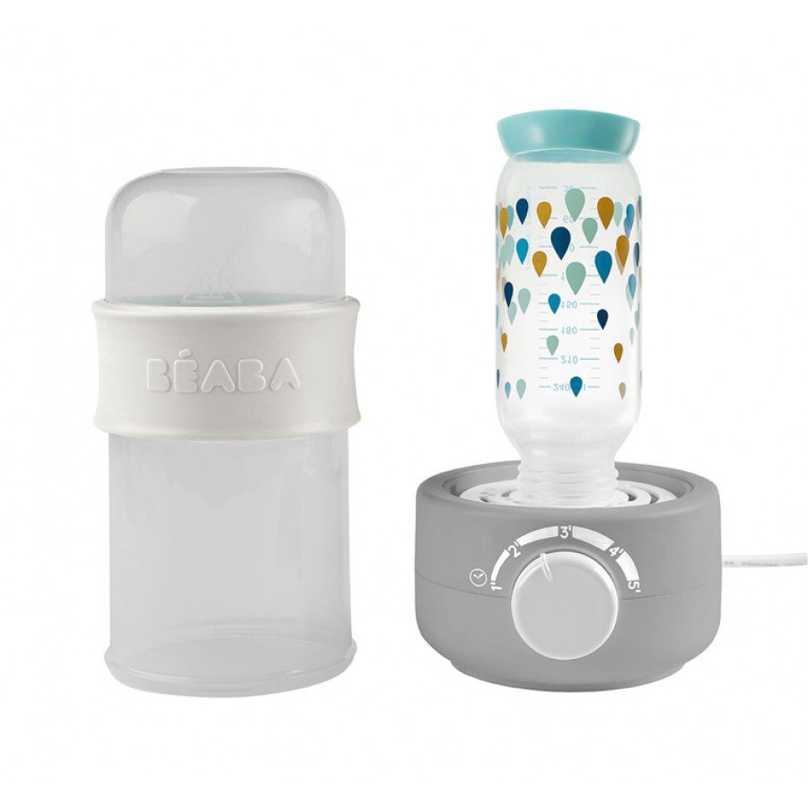 Beaba - Podgrzewacz i sterylizator parowy do butelek i słoiczków Babymilk Second grey - Esy Floresy 