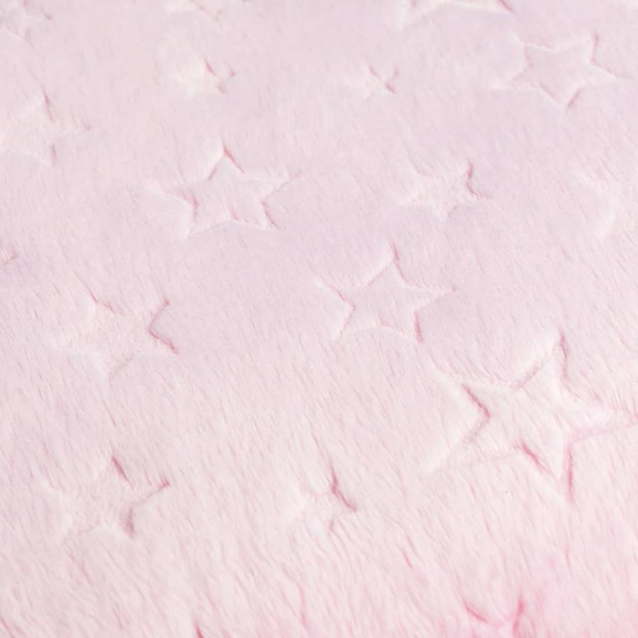 WoodLook - Koc + Poduszka Psy Francuskie minky różowe gwiazdki - Esy Floresy 