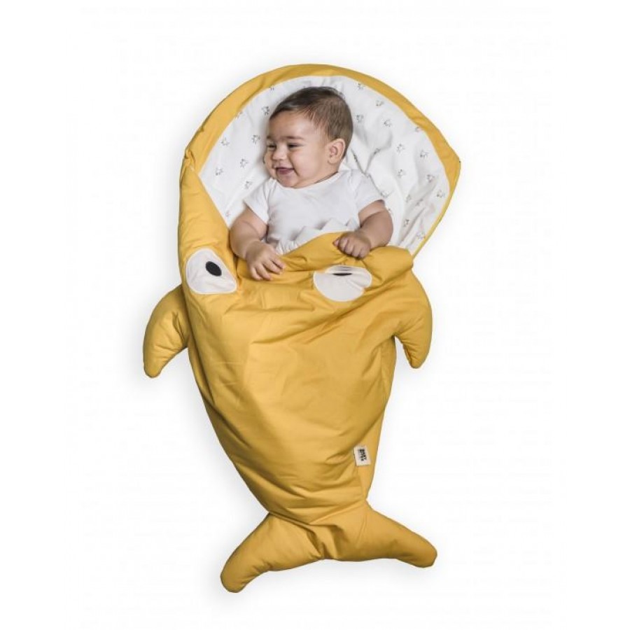 Baby Bites - Śpiworek zimowy Shark (1-18 miesięcy) Mustard Yellow - Esy Floresy 