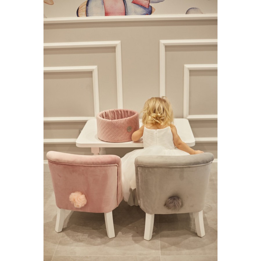 Bon Bon Kids - Fotelik tapicerowany Bunny różowy - Esy Floresy 