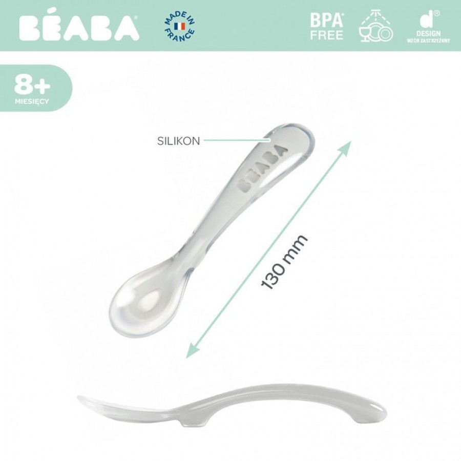 Beaba - Łyżeczka silikonowa 8m+ light mist - Esy Floresy 