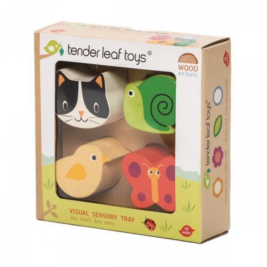Tender Leaf Toys - Drewniana zabawka sensoryczna - Zwierzęta - kształty i faktury - Esy Floresy 