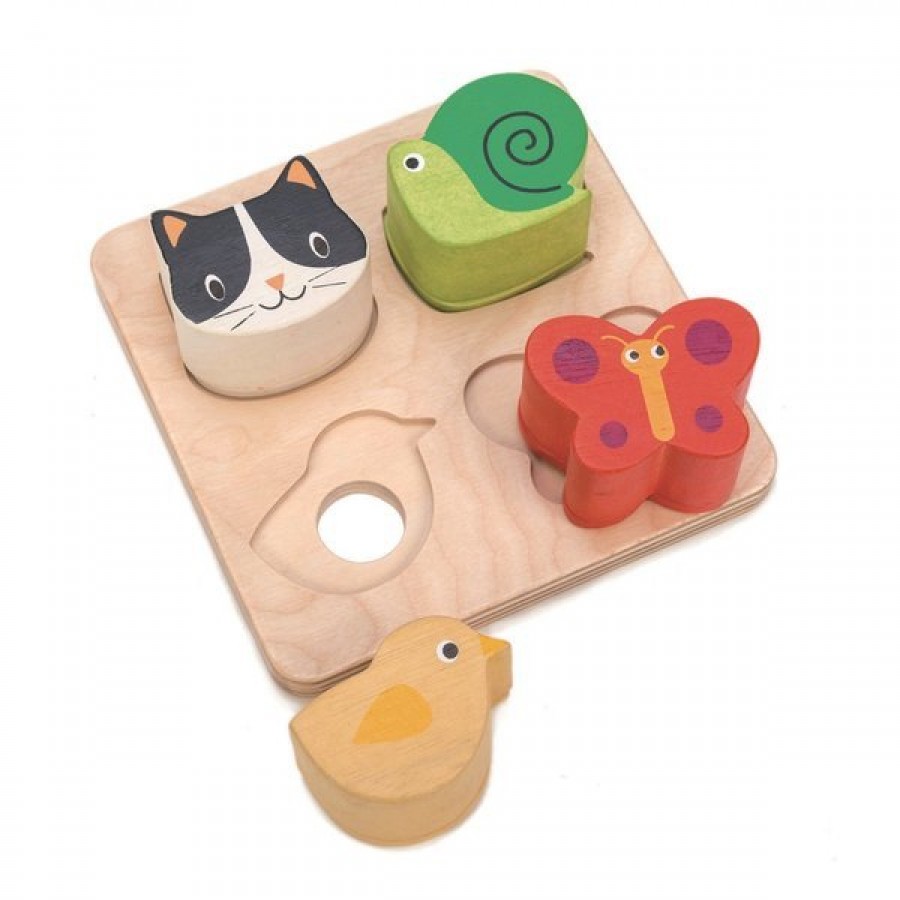Tender Leaf Toys - Drewniana zabawka sensoryczna - Zwierzęta - kształty i faktury - Esy Floresy 