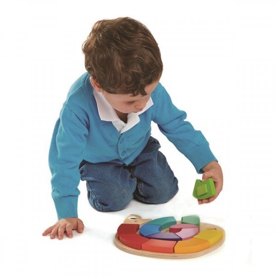 Tender Leaf Toys - Drewniana zabawka - Kolorowy wąż, kolory i kształty - Esy Floresy 