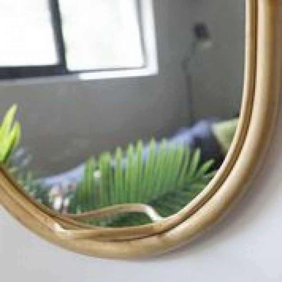 Childhome - Lustro rattanowe Oval 35 cm - Esy Floresy 