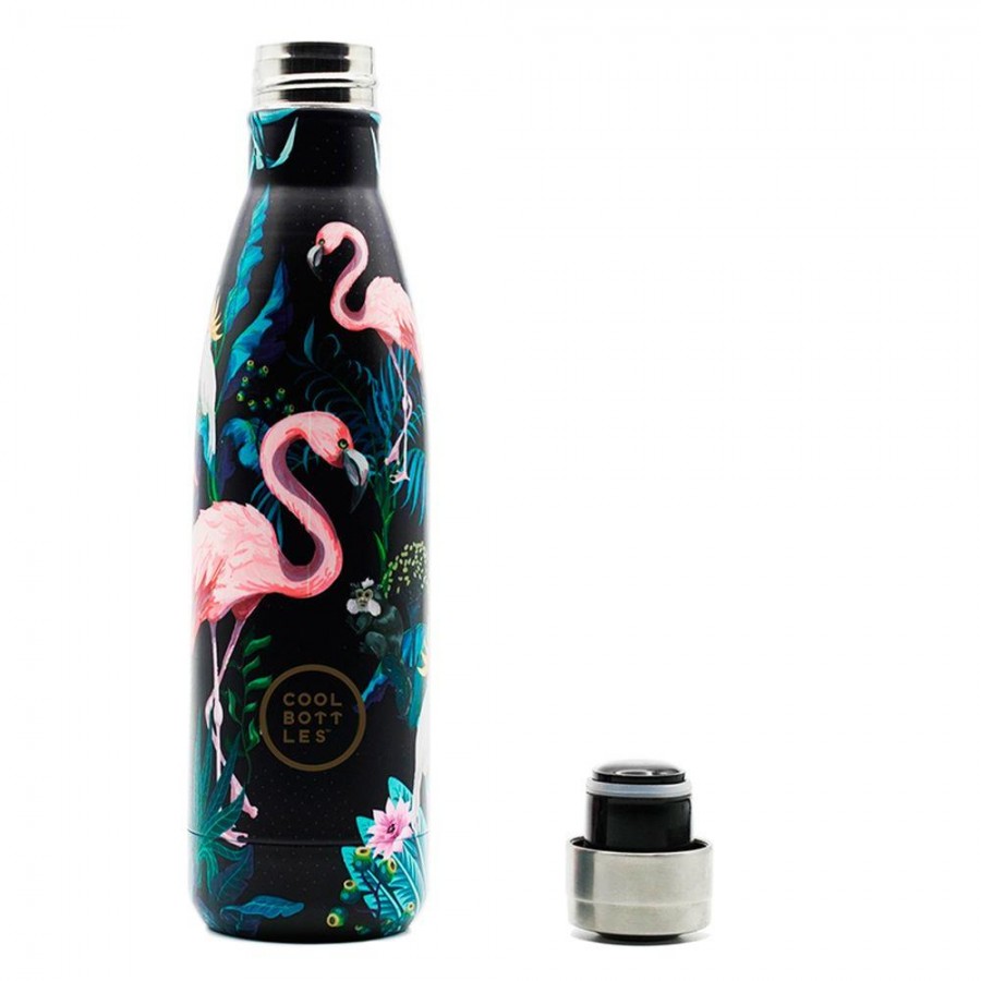 Cool Bottles - Butelka termiczna 500 ml Tropical Flamingo Navy  - Esy Floresy 
