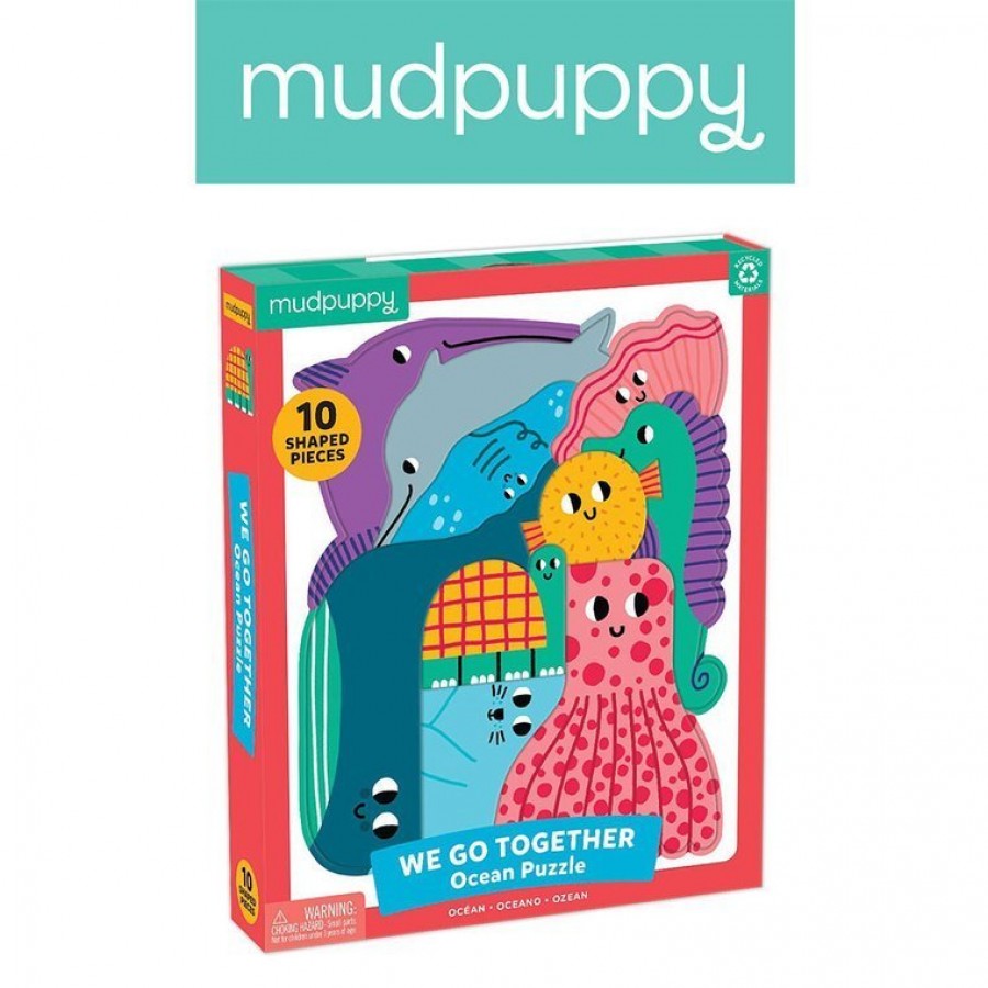 Mudpuppy - Puzzle układanka Wszyscy razem Ocean 10 elementów 3+ - Esy Floresy 