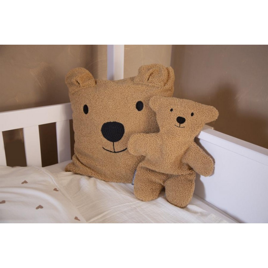 Childhome Poduszka pluszowa 40 x 40 cm Teddy bear Brown - Esy Floresy 