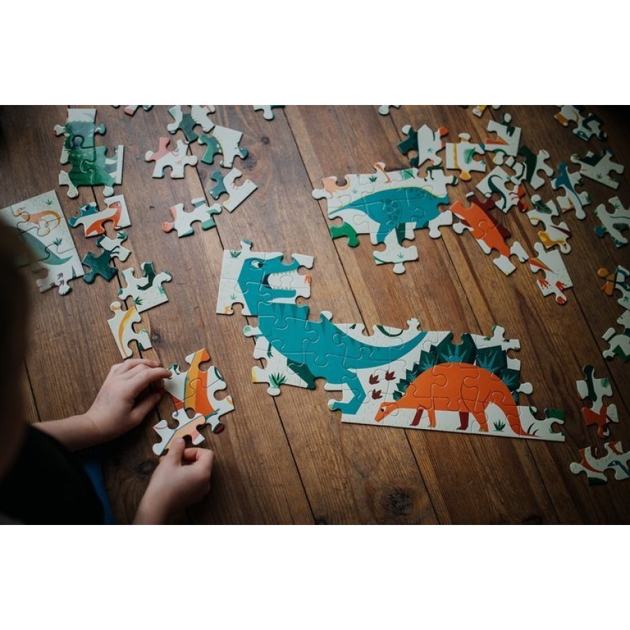Mudpuppy Puzzle dwustronne Dinozaury 100 elementów 6+ - Esy Floresy 