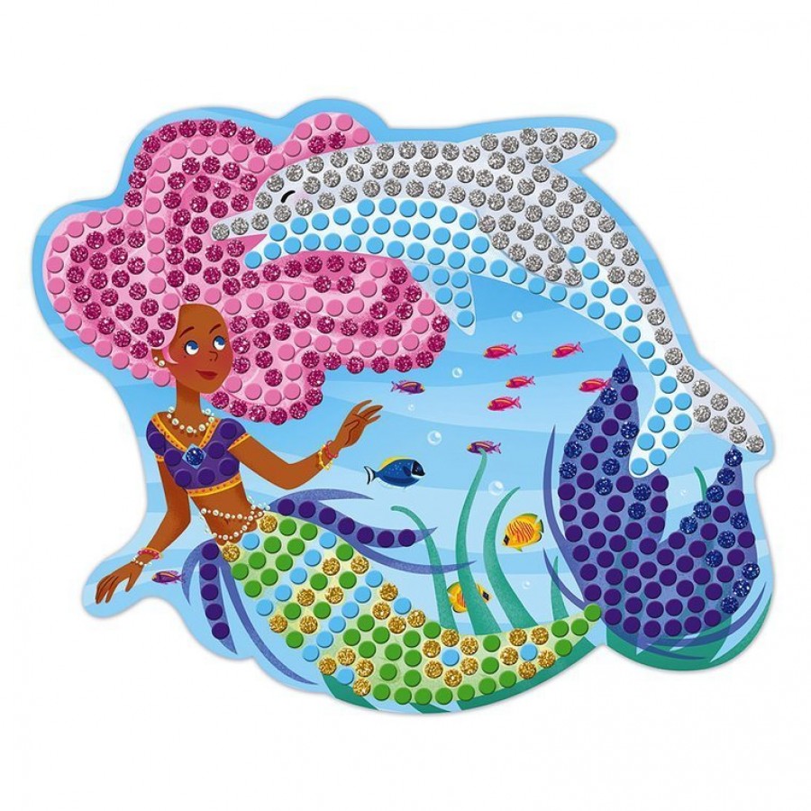 Janod Zestaw kreatywny Mozaika Delfiny i syreny 7+ - Esy Floresy 