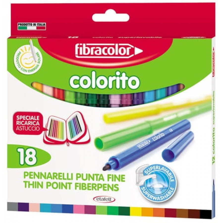 Fibracolor  Pisaki Colorito 2,6mm 18 kol.  - Esy Floresy 