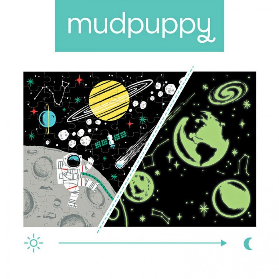 Mudpuppy - Puzzle świecące w ciemności Kosmos 100 elementów 5+ - Esy Floresy 