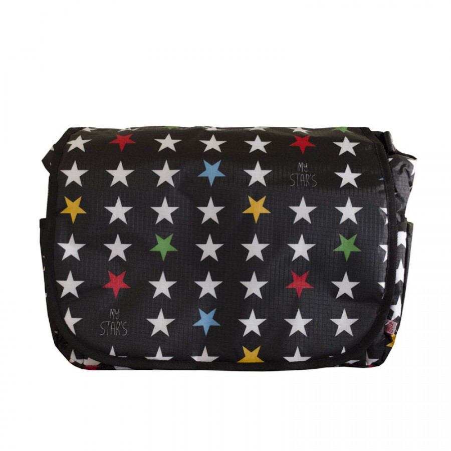 My Bag's - Torba do wózka Flap Bag My Star's black - Esy Floresy 