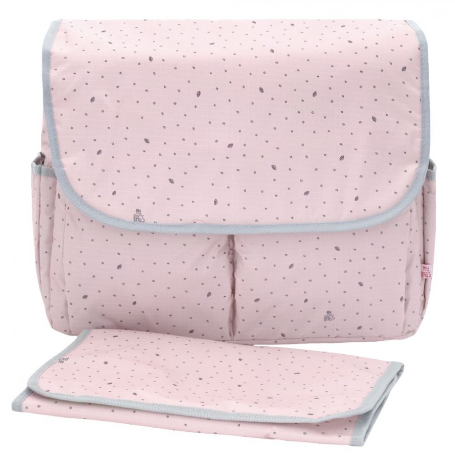 My Bag's - Torba do wózka Flap Bag Leaf Pink - Esy Floresy 