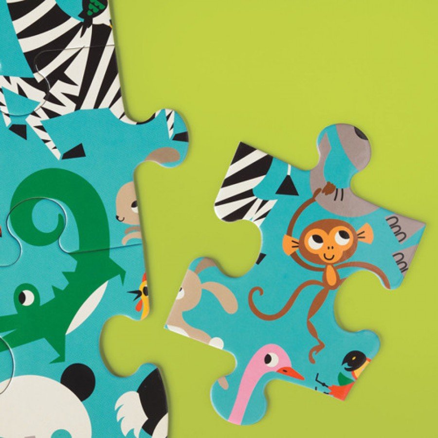 Mudpuppy - Puzzle podłogowe Jumbo Zwierzęta Świata 25 elementów 2+  - Esy Floresy 