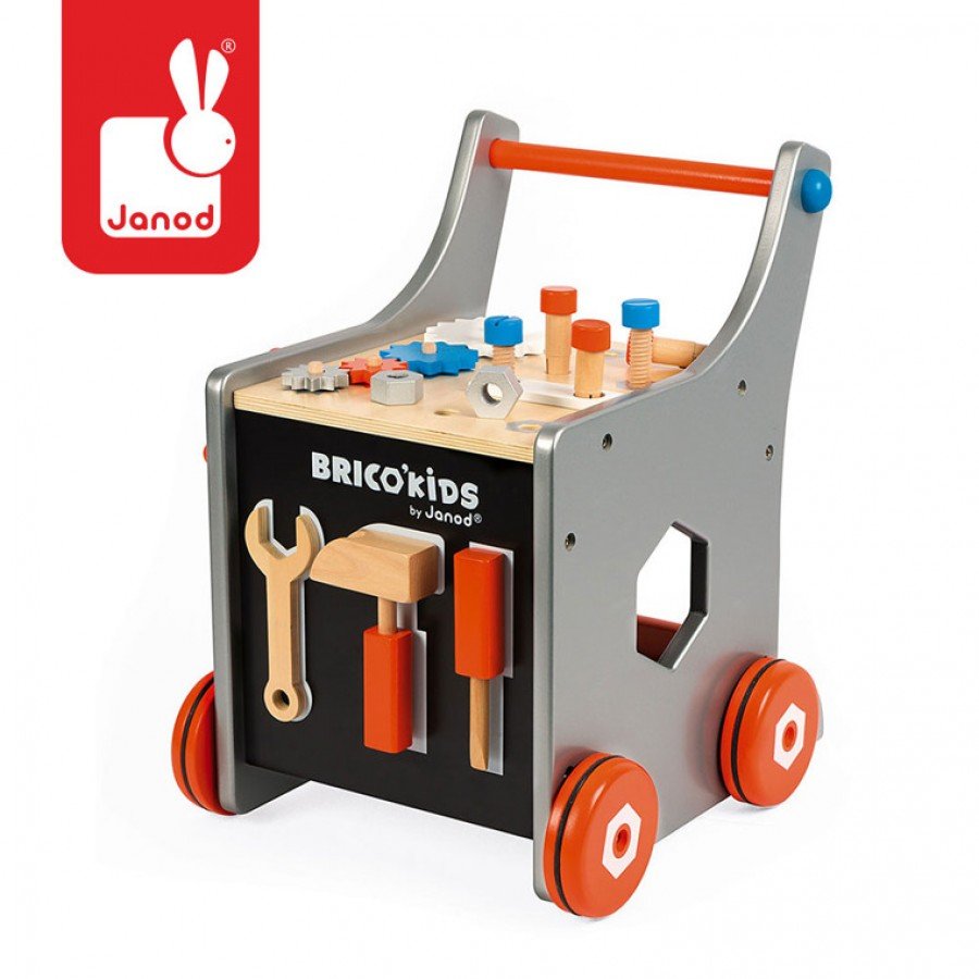 Janod - Wózek warsztat magnetyczny z narzędziami Brico Kids - Esy Floresy 