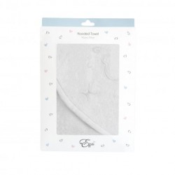 Effiki - Ręcznik z kapturkiem - Owieczka , biały z biała lamówka 95x95 cm  | Esy Floresy