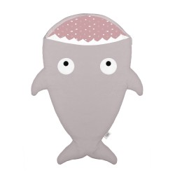 Baby Bites - Śpiworek zimowy Shark (1-18 miesięcy) Stone/Pink | Esy Floresy
