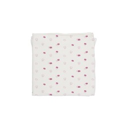 Baby Bites - Pieluszka muślinowa 120 x 120 cm Pink Clouds White | Esy Floresy