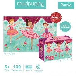 Mudpuppy - Puzzle z brokatem Baletnice 100 elementów 5+ | Esy Floresy