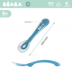 Beaba - Łyżeczka silikonowa 8m+ blue | Esy Floresy