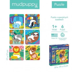 Mudpuppy - Pierwsze puzzle I Love You Rodzice i dzieci Dżungla 1-3 lata | Esy Floresy