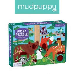 Mudpuppy - Puzzle sensoryczne z miękkimi aplikacjami Las 42 elementy 3+ | Esy Floresy