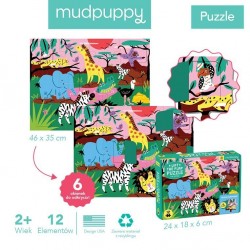 Mudpuppy - Puzzle z okienkami Safari 12 elementów 2+ | Esy Floresy