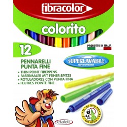 Fibracolor  Pisaki Colorito 2,6mm 12 kol.  | Esy Floresy