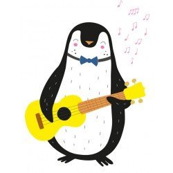 BuBu Studio Plakat - Pingwin z Gitarą | Esy Floresy