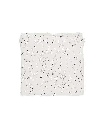 
                                                                                  Baby Bites - Pieluszka muślinowa 120 x 120 cm Constelations White - Esy Floresy 