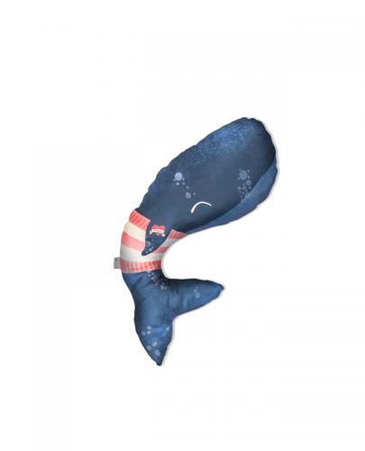 
                                                                                  Baby Bites - Poduszka do karmienia Whale 55 x 35 cm Navy Blue - Esy Floresy 