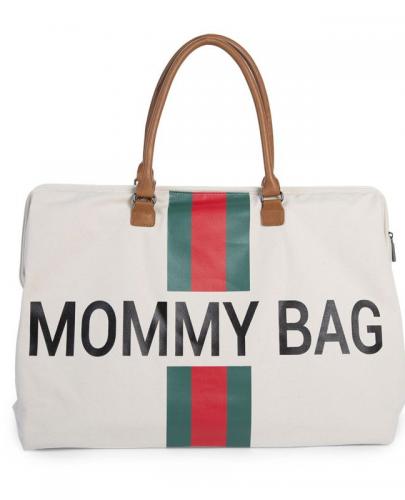 
                                                                                  Childhome - Torba Podróżna Mommy Bag paski zielono-czerwone - Esy Floresy 