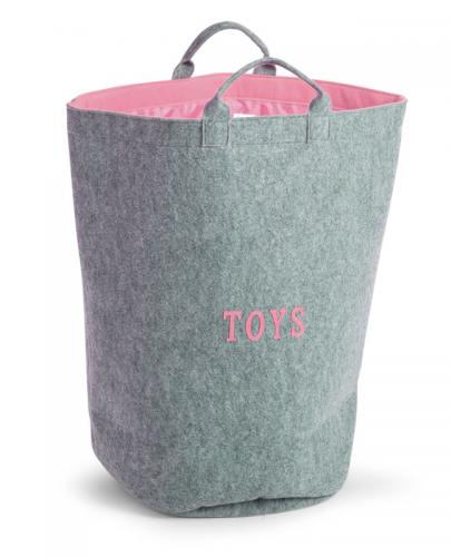 
                                                                                  Childhome - Filcowa torba na zabawki różowy z uchwytami - Esy Floresy 